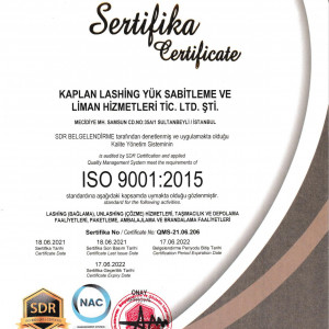 Kaplan Lashing - İstanbul Yük Sabitleme & Liman Hizmetleri